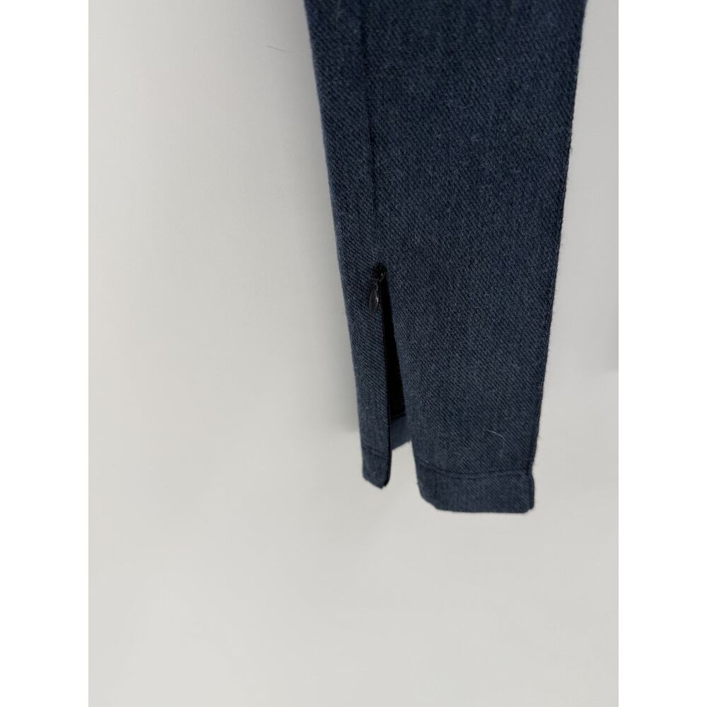 St. John Women's Indigo Blue Tapered Ankle Pants XS Cotton Stretch Minimalist - Picture 4 of 6